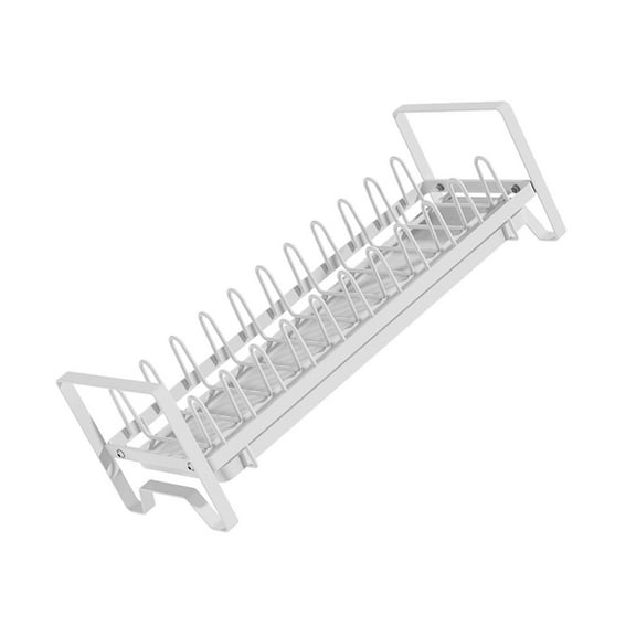 AOOOWER Practical Dish Draining Shelf Iron Wire Dish Drainer Tablewares Organizer