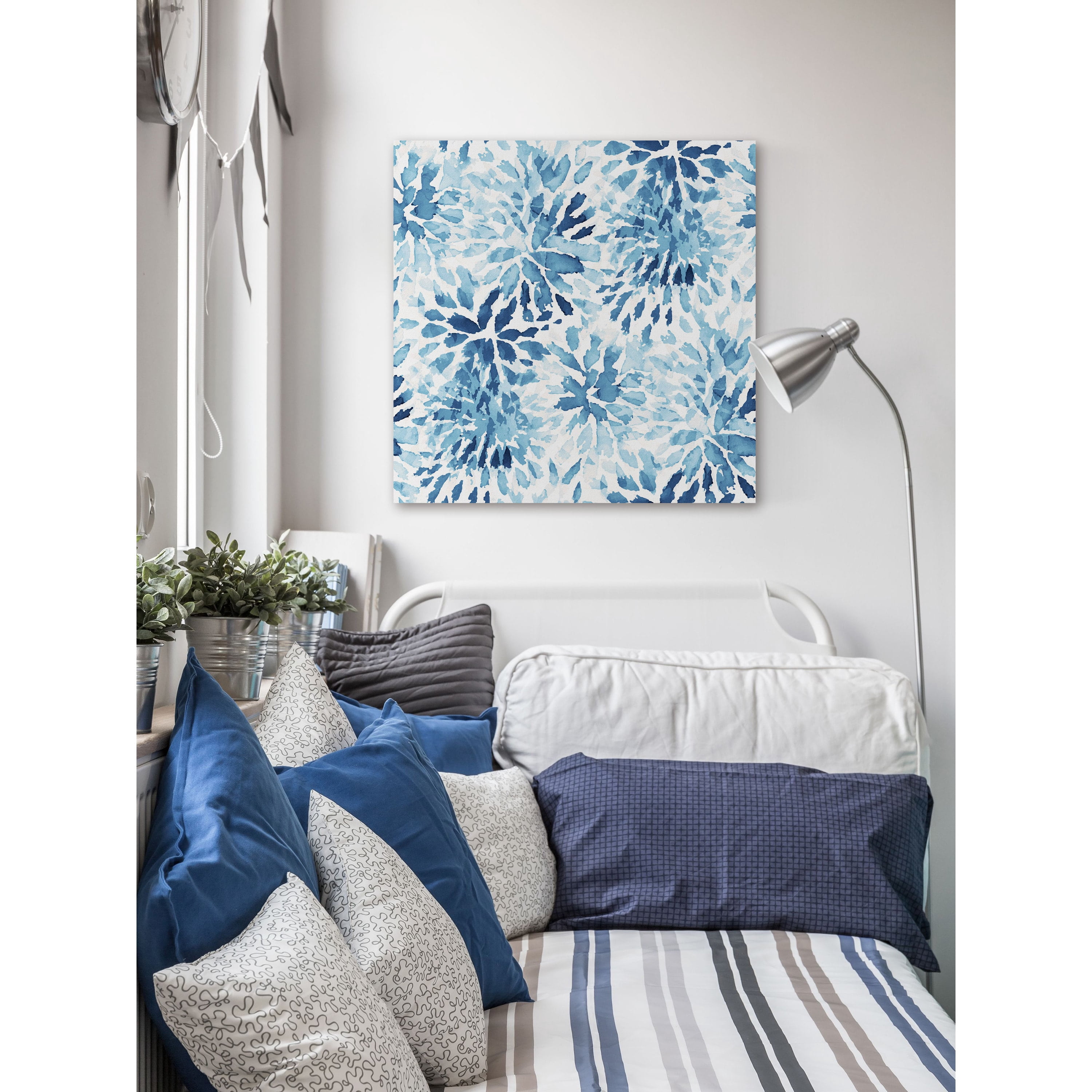 "Blue Blossoms" Painting Print on Wrapped Canvas