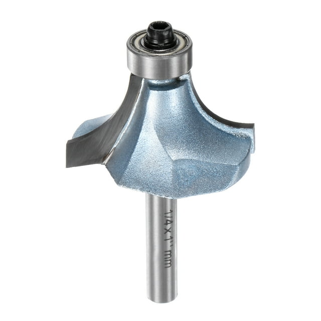 Bit de fresadora redondeada Uxcell con vástago de 1/4 y radio de 1/2" punta de acero de tungsteno azul claro