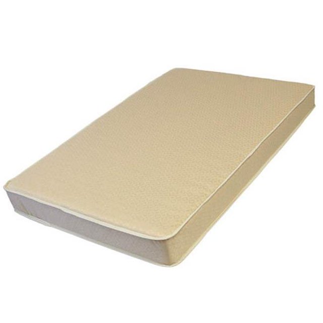 L A BABY 3505-ORGJ 2-Inch Thick Compact Crib Mattress With Organic Cotton Layer- Ecru