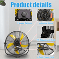 thumbnail image 5 of 20-inch High Velocity Metal Floor Fan, 3-Speed Powerful Cooling 360° Adjustable Tilting Head, 2 Pcs - UL Listed, 5 of 7