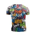 thumbnail image 3 of Playeras Hombre Cuello V Camiseta Con Estampado De Manga Corta Hipster Hop Para Hombre, 3 of 5
