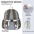 thumbnail image 5 of Happy Dog and Footprints Backpack for School,Cute School Bag,Schoolbag with Adjustable Shoulder Straps & Padded Back,13.4"x11"x4.7", 5 of 6