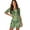 Green Shamrock Leaf Cow, variant on FKELYI Pink Floral Bunny Rabbit Print Women's Beach Cover Up Half Sleeve Swimsuit Cover-Up Chiffon Fabric Cover Ups Beachwear Dress with Roun Neck for Lady Summer Vacation, S