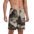 thumbnail image 2 of Fotbe Western Desert Cowboy Pantalones Cortos de Pijama para Hombre, Ropa de Dormir, Pantalones de Pijama Cortos para Hombre-X-Large, 2 of 6