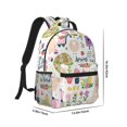 thumbnail image 2 of Yiaed Spring Flowers Birds Print School Backpack College Backpack Daypacks for Students High School Spacious and Durable Daypack for Work and Travel-One Size, 2 of 6