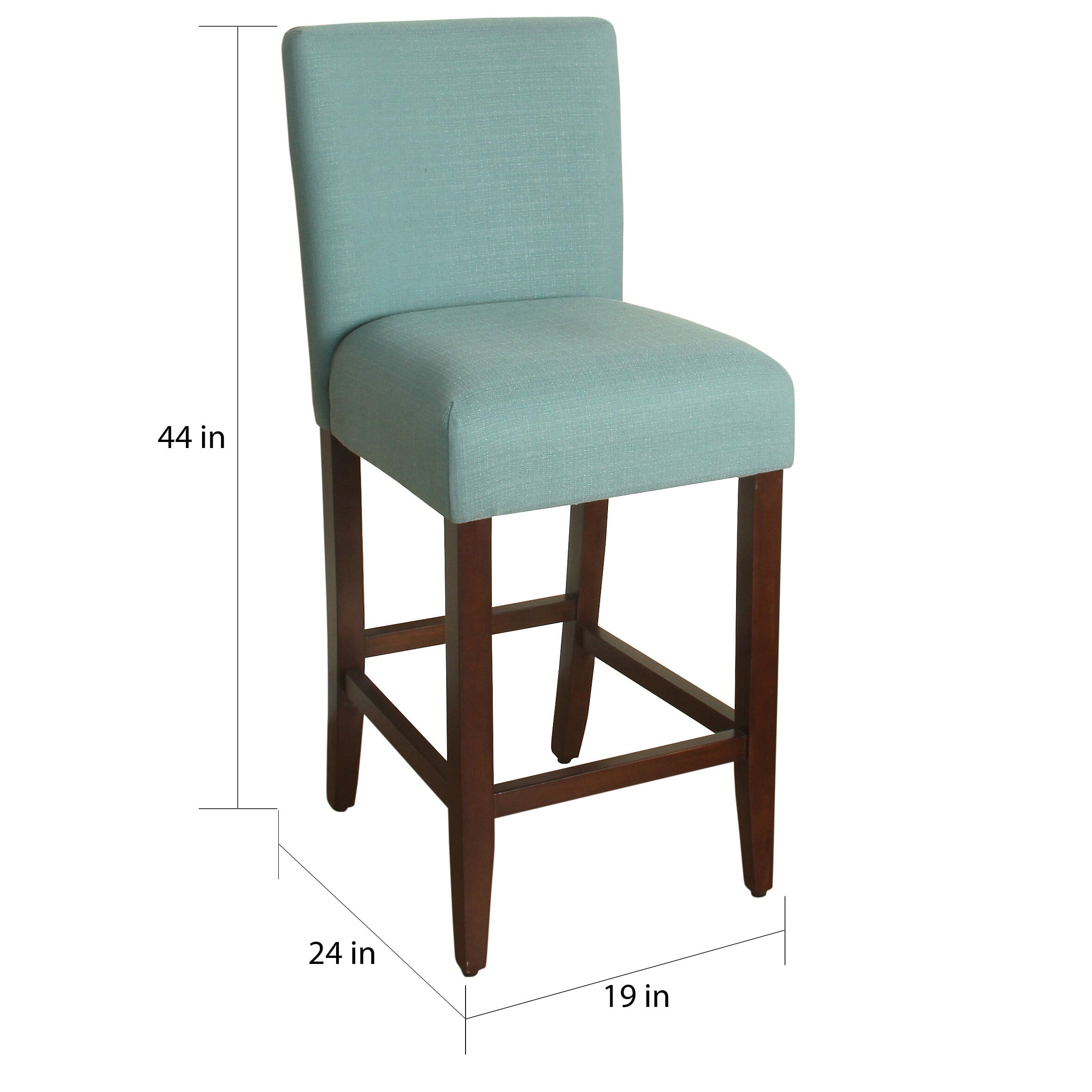 Homepop Upholstered Barstool Aqua Textured 29 Bar Height Walmartcom Walmartcom