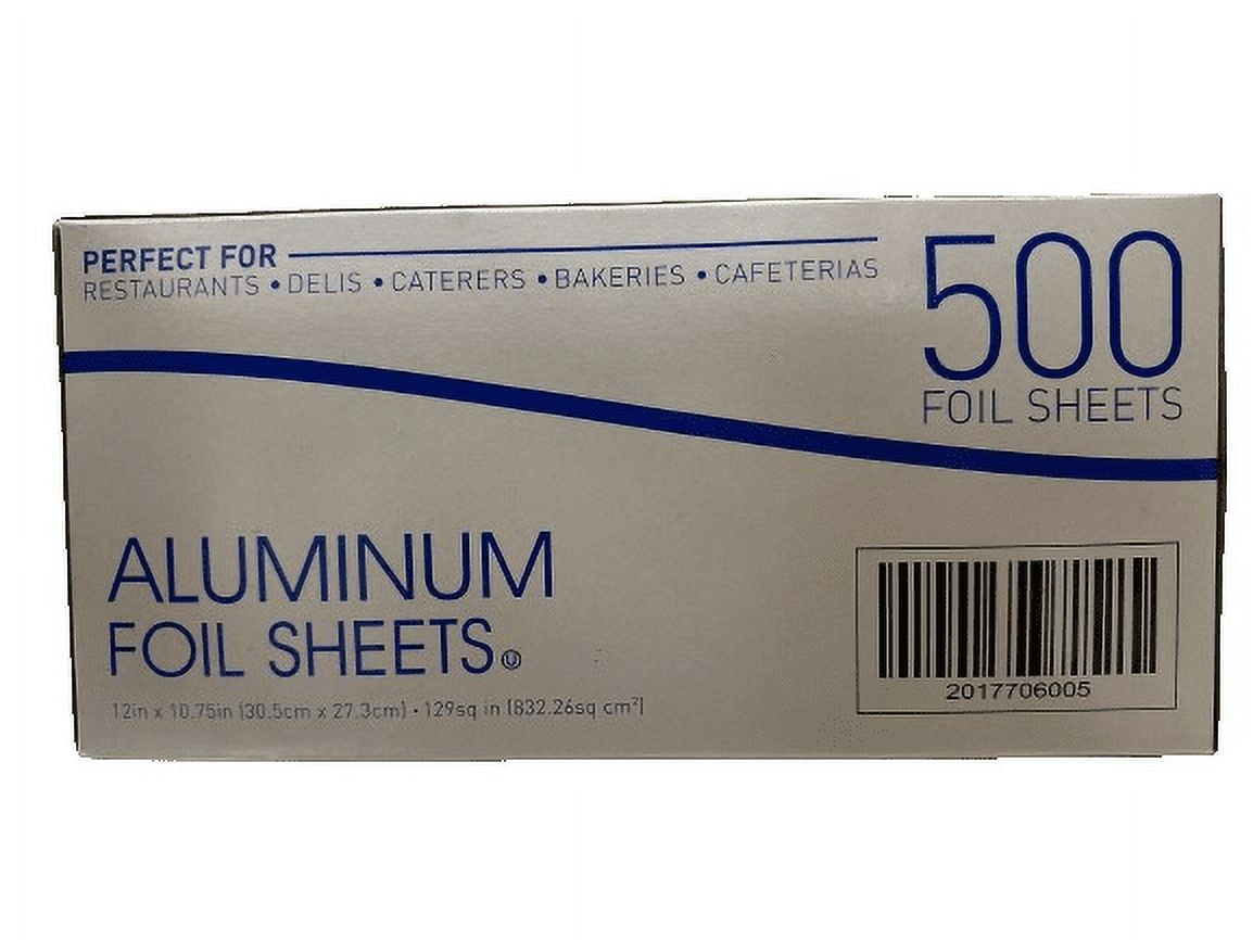 WANOWA Aluminum Silver 12 x10.75 Foil Sheet, 500 Count/Box