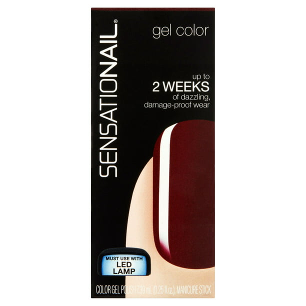 Sensationail Gel Nail Polish (Red), Miss Behave, 0.25 fl oz - Walmart ...