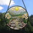 thumbnail image 2 of Men Christmas Gift - Pebbles on The Lake Flower Christmas Stained Glass Hanging Ornament - Heirloom Holiday Tree Decor, Ideal Gift for Mom, Dad, Friends, Family 2025, 2 of 3