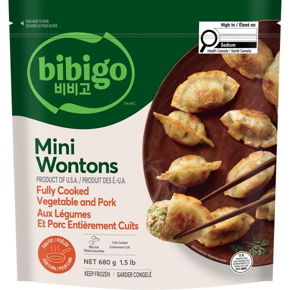 bibigo Mini Wontons Pork & Vegetable Dumplings, 680 GR