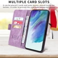 thumbnail image 4 of TECH CIRCLE Wallet Case for Samsung Galaxy S21 FE,Premium PU Leather Magnetic Closure Folio RFID Blocking Card Slots Flip Kickstand Full Body Protection Shockproof Phone Case,Purple, 4 of 10