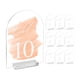 thumbnail image 1 of Números de Mesa de Transparente para Bodas, Números de Mesa de Acrílico Arqueados de 5 X 7 Pulgadas del 1 Al 10 + Soportes, Letrero de Mesa de de Acrílico Transparente, 1 of 5
