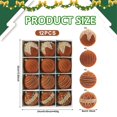 thumbnail image 3 of 12Pcs 3.15 Inch Brown Red Christmas Ball Ornaments, Flocked Velvet Shatterproof Baubles, Hanging Holiday Tree Decor for Home, 3 of 7