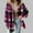 Hot Pink, variant on LSLJS Fleece Jacket for Women Winter Warm Long Sleeve Hoodies Loose Plaid Printed Button Down Jackets Coat