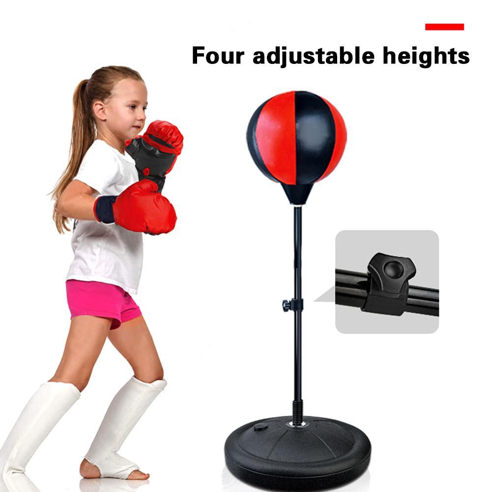 Adult Kids Punching Ball Bag Boxing Punch Exercise Gift Gloves