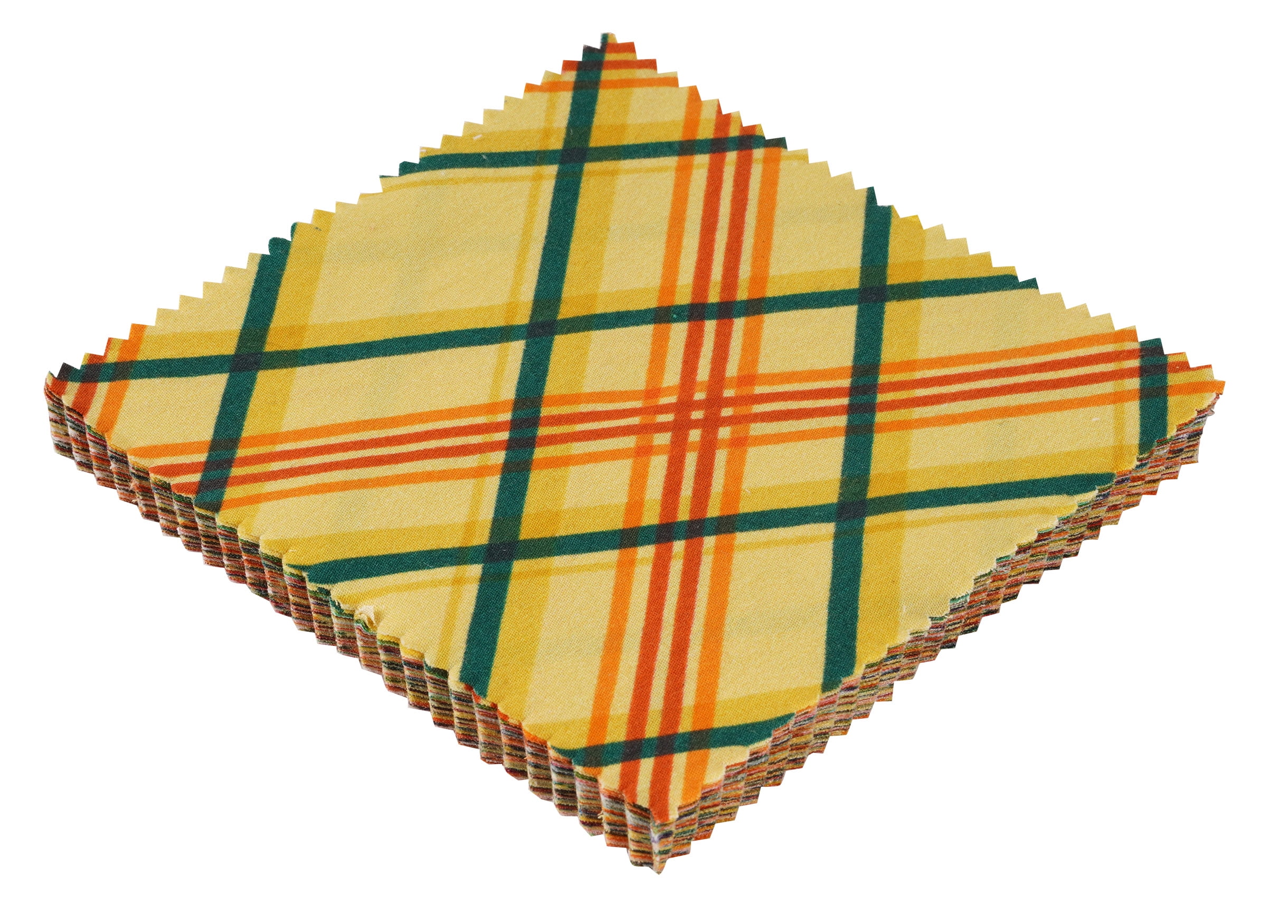 Soimoi Precut 10-inch Check Prints Cotton Fabric Bundle Quilting Squares Charm Pack DIY Patchwork Sewing Craft- Multicolor