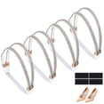 thumbnail image 1 of Uxcell 4 Pairs High Heels Shoe Straps, Rhinestone Elastic Shoe Straps Heels Detachable Ankle Straps Replacement Shoelace Crystal for Women Loose Slippers Sandals, Blanco+Plata, 1 of 7