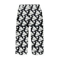 thumbnail image 4 of Mlqidk Pedal Pushers for Women Boho Bermuda Shorts Dressy Casual Knee Length Elastic Waist Plus Size Shorts Trendy Summer Linen Capri Pants with Pockets Black XL, 4 of 5