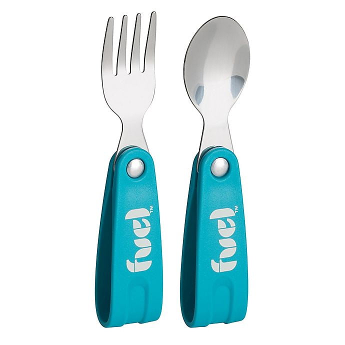 Trudeau 2-Piece Foldable Cutlery Set in Tropical Blue