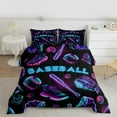 thumbnail image 2 of Manfei Cartoon Ball Sports Bedding Comforter Set, Neon Baseball Print Twin Comforter Sets, Teens Boys Girls Kids Reversible Bedding Set, Microfiber Bedroom Decor, 2-Piece, 2 of 8