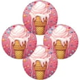 thumbnail image 2 of Coolnut 1PC Place Mats Ice Cream Pink Round Placemat Heat-Resistant Placemats Dining Table Mat Circle Shape 15.4" for Kitchen/Dinner/Party/Restaurant Home Decor Gifts, 2 of 7