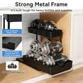 thumbnail image 5 of OVINESY Under Sink Organizer 2 Pack, Pull Out Drawer for Bathroom & Pantry Storage, Metal Frame Kitchen Organizer under Cabinet, Laundry Room Organization with Rust-Resistant Coating, Black, 5 of 9