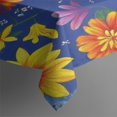thumbnail image 3 of Pioneer Flower Floral Print Pattern Rectangle Tablecloth 60"x84",Waterproof Polyester Rectangle Table Cloth, Wipeable Spillproof Polyester Tablecloth for Dining, Camping, Indoor and Outdoor, 3 of 5
