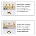 thumbnail image 4 of Inteprter Candelabros Retro antiguos de 1 pieza, candelabros de Navidad dorados y plateados altos, decoraciones de boda, candelabros de Metal Kits de decoración para fiestas, 4 of 6