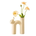 thumbnail image 1 of Jarrón de cerámica para flores, organizador de escritorio, arreglos florales, maceta moderna Amarillo, 1 of 8
