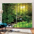 thumbnail image 4 of Ventana cortina pared colgando impermeable poliéster tropical selva tropical patrón decoración drapeado incesante suministros impresos l 2 piezas Monstrate  HA010897-03, 4 of 7