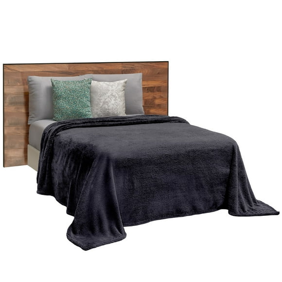 Frazada King Size Elefantito  Negro Sherpa Alicante