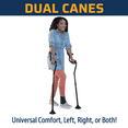 thumbnail image 5 of StrongArm Comfort Cane, Self-Standing Lightweight Aluminum Walking Cane, Adjustable Height, Provides Extra Support, Stability & Mobility, Supports up to 500 lb for Men & Women, Purple, 5 of 6