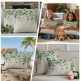 thumbnail image 4 of Outdoor Pillow Covers 20x12 Set of 2, Green Leaves Waterproof Patio Throw Pillow Covers for Couch Sofa Chair, Summer Botanical Decorative Pillowcases for Throw Pillows, 4 of 9