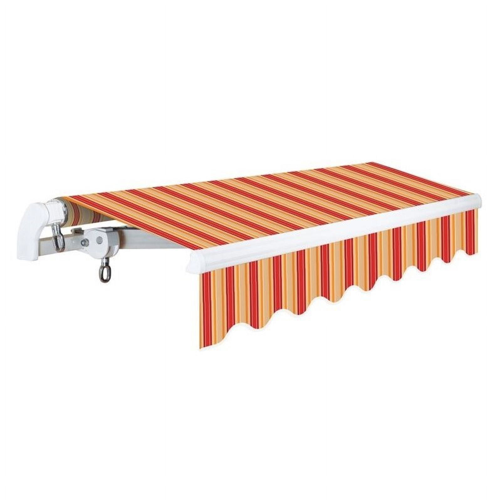 Advaning Slim 12 ft Manual Retractable Patio Awning in Red