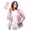 Pink, variant on Women's Rain Jacket Waterproof Foldable Plus Size Lightweight Packable Raincoat with Hood for Golf Hiking Travel Windbreaker