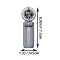 thumbnail image 3 of AuroraX Gray Portable Fan for Travel with Mister Handheld Fan Rechargeable with Water Mist Turbo Adjustable Speeds Ice Cooling Foldable Fans for Wedding Guests, 3 of 5