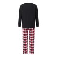 thumbnail image 3 of Christmas Family Pajamas Matching Set Elk Print Plaid Pajamas Sleepwear Pjs with Dog, 3 of 10