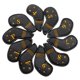 thumbnail image 2 of Juego de 10 fundas para palos de golf (4, 5, 6, 7, 8, 9, L, A, S, P, cierre adhesivo) Negro, 2 of 9