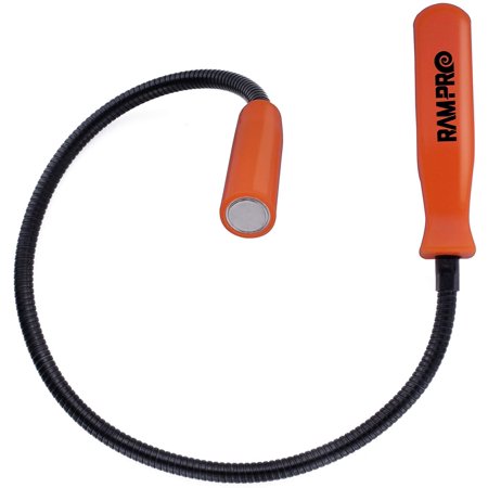 RAM-PRO 24” Flexible Magnetic Grabber Pickup Tool - Bend-It Magnet Snake Pick-Up Sweeper