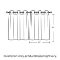 thumbnail image 7 of Green Eucalyptus Branches Kitchen Curtains Short 45 Inch Length, Spring Botanical Leaves Vines Grommet Top Bedroom Living Room Curtains, Light Filtering Cafe Curtain Drapes 2 Panels Set 84''x45'', 7 of 7