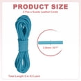 thumbnail image 2 of Uxcell 2 Pcs Cuerda de cuero de gamuza sintética, cuerda plana delgada de 2.6 mm x 5.5 yardas para hacer joyas, collares, pulseras, manualidades hechas a mano, azul, 2 of 7