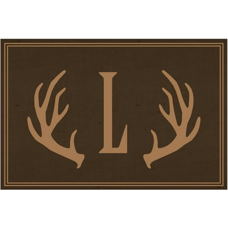 Brown Antlers Personalized Doormat Walmart Com