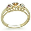 Personalized Planet 14kt Gold Plate Sisters Ring