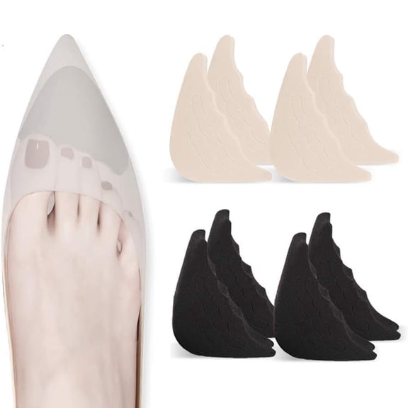 4 Pairs Toe Filler Inserts Adjustable Toe Plug Reusable Shoe Filler For Too Big Shoes For Women Men