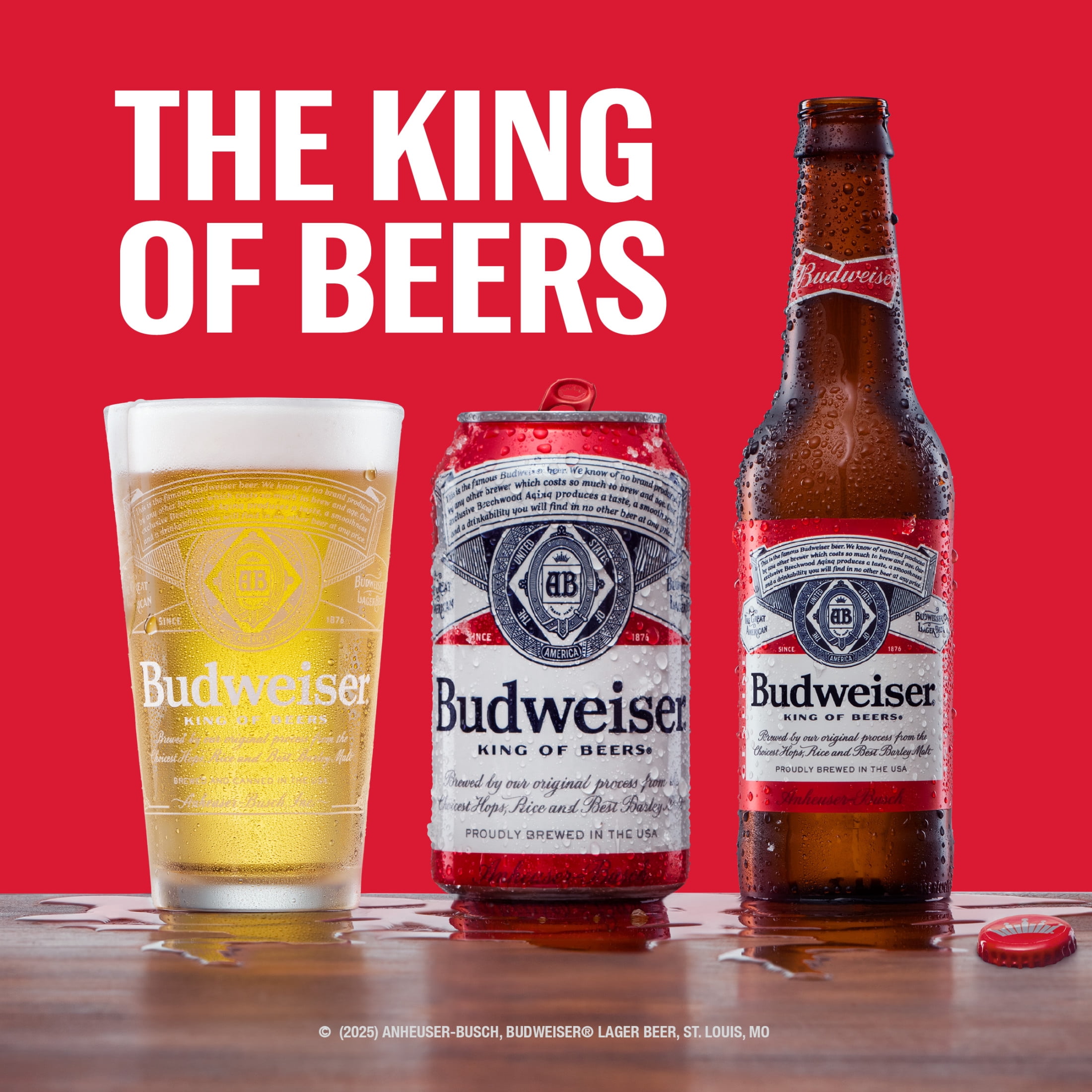 Budweiser American Lager Beer 12 pack 12 fl oz Aluminum Cans 5% ABV