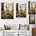 thumbnail image 4 of Designart "Hopper Pastoral Rabbit Energetic wall art" Animals Floater Framed Canvas Wall Art, 4 of 7