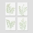 thumbnail image 3 of PixonSign 4 PCS Adhesive Canvas Poster Pastel Watercolor Green Plants Frameless Wall Prints Nature Wilderness Digital Modern Art Decor Multicolor Botanical Floral Elements Artwork - 11"x14", 3 of 5