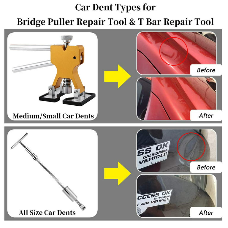 Paintless Dent Repair Tools Dent Puller Kits Pops a Car Dent