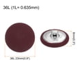 thumbnail image 2 of Uxcell 10pcs 36L Fabric Cloth Covered Button 23mm Metal Shank Round Sewing Buttons for Suits Dress Blouses, Caramel, 2 of 5